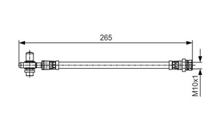 Bromsslang, Bakaxel höger, AUDI,SEAT,SKODA,VW, 1K0 611 776, 561 611 776, 5C0 611 776, 5C0611776