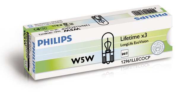 Glödlampa LL 12V 5W W2,1x9,5d