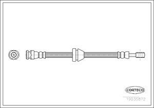 Bromsslang, Framaxel, CHEVROLET AVEO / KALOS Halvkombi, AVEO / KALOS Sedan, DAEWOO KALOS, 96534545
