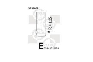 Avgasventil, CHEVROLET AVEO / KALOS Sedan, MATIZ, SPARK, DAEWOO DAMAS Buss, KALOS, MATIZ, TICO, 11915A78B01-000, 12915-78B00-222, 963527