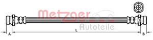 Bromsslang, Bak, Inre, Höger, Vänster, MITSUBISHI PAJERO PININ I, MR475178