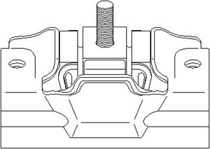 Motorkudde, Fram, Vänster undre, CITROËN,FIAT,PEUGEOT, 1307908080, 1827 17