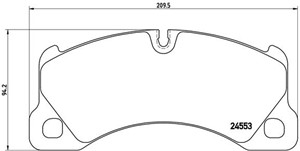 Bromsbeläggsats, PORSCHE CAYENNE, PANAMERA, VW TOUAREG, 7L0698151M, 7L0698151N, 95535193961, 95535193962, 95535193963, 95835193921, 9583