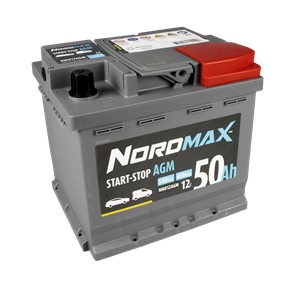 Nordmax AGM 12V 50Ah 540A, BMW,HYUNDAI,MINI,SUZUKI, 12E 915 105, 12E915105, 61217623132, 61219364597, AGM50L-DIN
