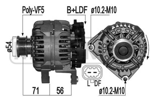 Generator, OPEL, 13 222 933, 543208H320, 62 04 218, 93 188 158, 95 515 976