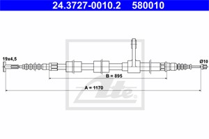 Vajer, parkeringsbroms, Höger bak, ALFA ROMEO 147, 46542755