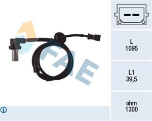 ABS-givare, Sensor, hjulvarvtal, Fram, höger eller vänster, AUDI,VW, 8D0 927 803, ALS-426