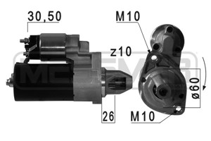 Startmotor, CHRYSLER,MERCEDES-BENZ, 006 151 05 01, 46456594, A 006 151 05 01