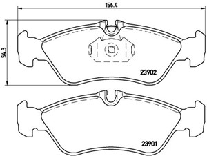 Bromsbeläggsats, MERCEDES-BENZ,VW, 0024204020, 0024206020, 0044202720, 2D0698451, 9024230510, 9024230510KZ, A0024204020, A0024206020, A0