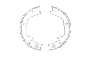 Bromsbackar, sats, Bakaxel, MITSUBISHI,SUBARU, 26694AG000, MB668906, MB668907, MB668908, MB857295, MB950205, MB950206, MB950211, MN10263