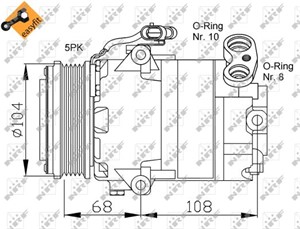 Kompressor, klimatanläggning, OPEL,VAUXHALL, 09174396, 1854092, 1854102, 1854123, 1854140, 24432392, 90559855, 9174396, 9196952, R158001