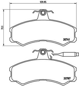 Bromsbeläggsats, Framaxel, ALFA ROMEO,CITROËN,FIAT,PEUGEOT, 1611458680, 424833, 425028, 425054, 425106, 4254A4, 71770950, 95615159, 9562