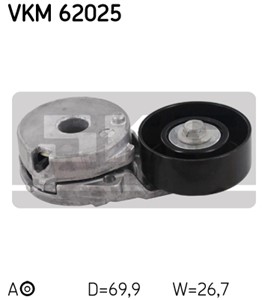 Spännrulle, flerspårsrem, NISSAN,RENAULT, 11 95 5JD 20A, 11 95 5JD 21A, 11955-EE50A, 11955-EE50B, 11955-ET00A, 11955-JD20A, 11955-JD21A,