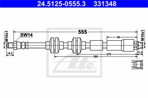 Bromsslang, Framaxel, BMW X1 [E84], 34 30 6 787 316, 34 30 6 799 424