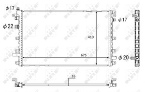 Kylare, motorkylning, CHEVROLET VOLT, OPEL AMPERA, VAUXHALL AMPERA, 1300324, 20925997, 20925998, 22765637