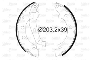 Bromsbackar, sats, Bakaxel, NISSAN KUBISTAR Skåp, RENAULT KANGOO, KANGOO Express, 4406000QAG, 44060-00QAG, 7701205523, 7701207555