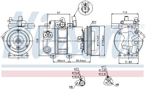 Kompressor, klimatanläggning, HYUNDAI ACCENT III, ACCENT Sedan III, MATRIX, 9770117511, 97701-1E000, 97701-1E001