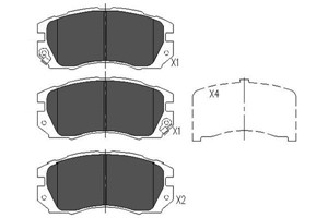 Bromsbeläggsats, Framaxel, SUBARU FORESTER, IMPREZA Kombi, IMPREZA Sedan, LEGACY I, LEGACY II, LEGACY Kombi I, LEGACY Kombi II, 26296AA0