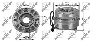 Koppling, kylarfläkt, IVECO DAILY Buss III, DAILY Flak/chassi III, DAILY Skåp III, 33 41 6 792 356, 504086465, 5801480322