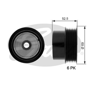 Frihjulskoppling, generator, LAND ROVER FREELANDER 2, VOLVO S60 II, S80 II, V60 I, V70 III, XC60 SUV I, XC70 II, XC90 I, 30711314, 30750