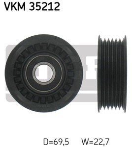 Styrrulle, drivrem, Vänster övre, Vänster
