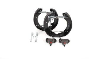 Bromsbackar, sats, Bakaxel, RENAULT TRAFIC Buss, TRAFIC Flak/chassi, TRAFIC Skåp, 77 01 204 663, 77 01 205 725, 77 01 205 916