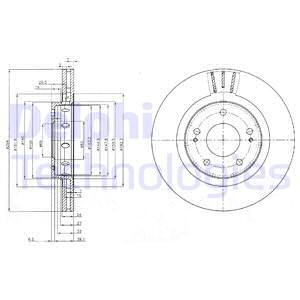 Bromsskiva, Framaxel, CITROËN,MITSUBISHI,PEUGEOT, 1606375780, 1611429880, 4249.58, 4249.59, 4249.F3, 4259.58, 4615A-006, 4615A-113, 4615