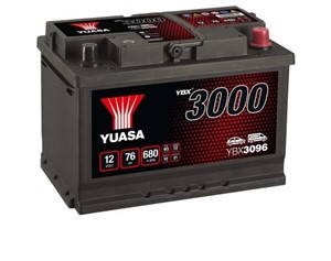 Yuasa Batteri 12V 76Ah 680A, passar många modeller, 000915105AE, 000915105AF, 000915105DG, 1201212, 1201252, 1201256, 1201261, 1201274,