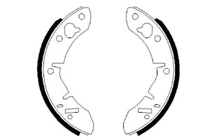 Bromsbackar, sats, Bakaxel, AUSTIN,MG,MORRIS,ROVER, GBS 101, GBS 701, GBS 90701, GBS 90824, GBS 90827 AF, GBS 90827AF, GBS 90837 AF, GBS