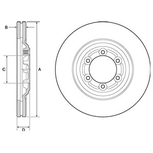 Bromsskiva, ISUZU D-MAX II, D-MAX Flak/chassi II, 8981246632, 8981246633, 8981246634, 98124663