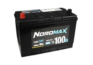 Nordmax SMF 12V 100Ah 800A, passar många modeller, 1108517, 1201304, 2880046012, 2880054040, 288005803183, 28800-YZZAZ, 28800-YZZJF, 2