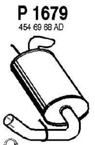 Bakre ljuddämpare, Bak, CHRYSLER NEON II, DODGE NEON II, 4546968, 4546968AD
