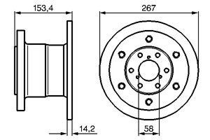 Bromsskiva, Framaxel, IVECO DAILY Flak/chassi I, DAILY Flak/chassi II, DAILY Skåp I, DAILY Skåp II, 1904528, 8482290, 8582290, 85822901