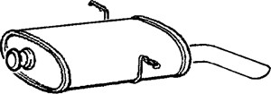Bakre ljuddämpare, PEUGEOT 405 II, 405 Break II, 172674, 172676, 8671010407