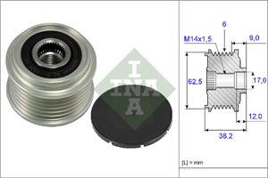 Frihjulskoppling, generator, HYUNDAI,KIA,TOYOTA, 270600N020, 27060-0N020, 270600N021, 27060-0N021, 2706033071, 27060-33071, 2741533050,