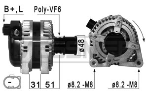 Generator, FORD, 1764817, 1821291, CV6T 10300 DB, CV6T 10300 DC, GEX3161