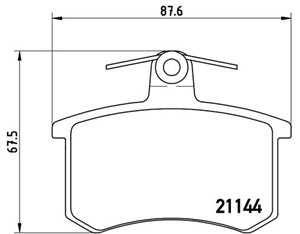 Bromsbeläggsats, Bakaxel, ALFA ROMEO,AUDI,FIAT,LANCIA, 437698451, 443498451, 443615415N, 443615415P, 443615415S, 443698451, 443698451A,