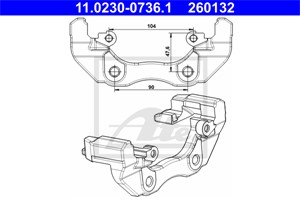 Hållare, bromsok, Framaxel, FORD, 1223605, 1471710, 3M51-2B135-AA, 3M51-2B135-CA