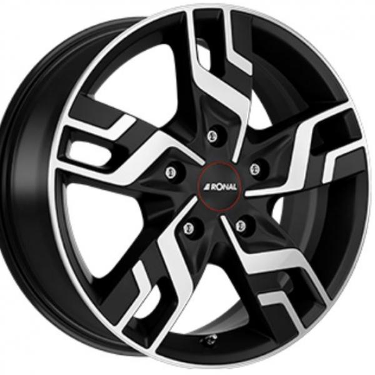 Ronal R64 Matt Black Polished 7/17 5/118 ET60 B71.1