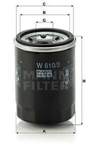 Oljefilter, passar många modeller, 0 JE15 14302, 0.0094.794.1, 0.0103.989.1, 1017100-EG01, 1109 AC, 1109 AE, 1109 CG, 11715849, 1230A102