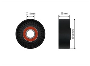 Spännrulle, flerspårsrem, JEEP GRAND CHEROKEE II, WRANGLER II, 04854089A, 04854089AB, 4854089AB