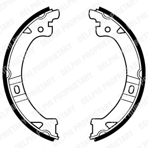 Bromsbackar, sats, Bakaxel, CHRYSLER,DODGE, 04882576, 05019802AA, 4882576, 50198022AA, 5019802AA