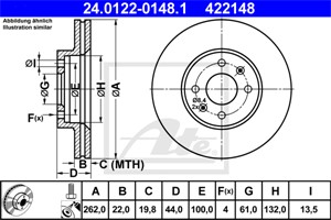 Bromsskiva, Framaxel, LEXUS,RENAULT, 77 00 802 232, 77 00 841 563, 77 01 204 495, 77 01 205 085, 77 01 205 228, 77 01 205 840