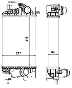 Intercooler, OPEL MERIVA B Minibus, minivan, VAUXHALL MERIVA Mk II, 1302140, 1302214, 13283251, 13337687, 5038H3