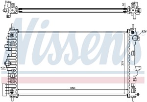 Kylare, motorkylning, OPEL INSIGNIA A, INSIGNIA A Sedan, INSIGNIA A Sports Tourer, SAAB 9-5, VAUXHALL INSIGNIA Mk I, 1300 294, 13241729
