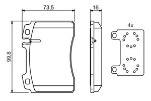 Bromsbeläggsats, Framaxel, MERCEDES-BENZ, 002 420 19 20, 002 420 37 20, A 002 420 19 20, A 002 420 37 20