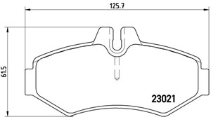 Bromsbeläggsats, Bakaxel, MERCEDES-BENZ,VW, 0004209720, 0034202420, 0044202520, 0084204320, 0084204420, 0084206220, 2D0698451B, A0004209