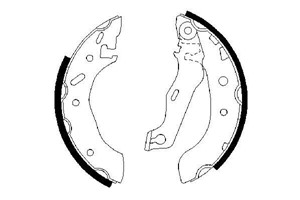 Bromsbackar, sats, Bakaxel, FORD,MAZDA, 1005960, 1005970, 1059500, 1104128, 1E00 26 38Z, 95AB 2200 AA, 96FB 2200 AA, 96FB 2200-AC, 96FX