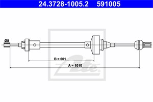 Vajer, koppling, RENAULT, 77 00 787 470, 77 00 811 013, 77 00 834 725