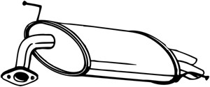 Bakre ljuddämpare, HONDA ACCORD VI, ACCORD Hatchback VI, 18030S1AE00, 18030S1AE01, 18030S1AE02, 18030S1AE10, 18030S1AE11, 18030S1AE12